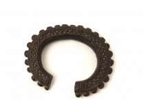 Bracelet africain en bronze patiné époque XVIIIème siècle.