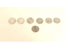 Lot Pièces argent,numismatique, monnaie ancienne, 10 et 20 FRANCS, XXéme.