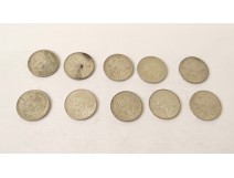 Lot Pièces argent,numismatique, monnaie ancienne, 5 FRANCS, XXéme