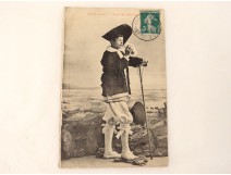 CPA Carte Postale Ancienne Cartophile Paludier Batz Costume d'époque