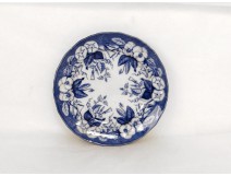 Assiette faïence Bordeaux Veillard Johnson fleurs french antique XIXème