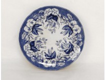 Assiette faïence Bordeaux Vieillard Johnston fleurs french antique XIXème