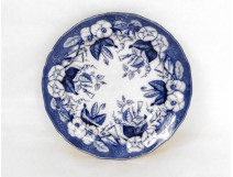 Assiette faïence Bordeaux Vieillard Johnston fleurs french antique XIXème