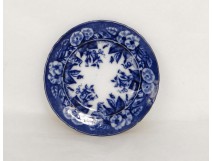 Assiette dessert faïence Bordeaux Vieillard Johnston fleurs XIXème siècle