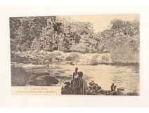 CPA Carte Postale Ancienne Cartophile Côte d'Ivoire chute rivière Bia