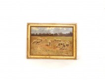 HSP troupeau moutons campagne Tristan Lacroix 1884 painting XIXème siècle