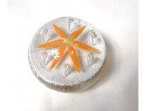 Sulfure presse-papier cristal Clichy étoile XXème siècle