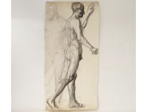 Dessin homme nu debout draw naked man école arts décoratifs XXème siècle