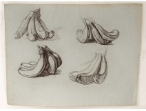  Etude bananes différentes vues banana studies école arts décoratifs XXème