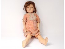 Poupée ancienne parlante yeux dormeurs taille 9 vêtements collection XXème
