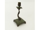 Bougeoir Bronze Dauphin Palmette Epoque XIXème Candlestick Dolphin